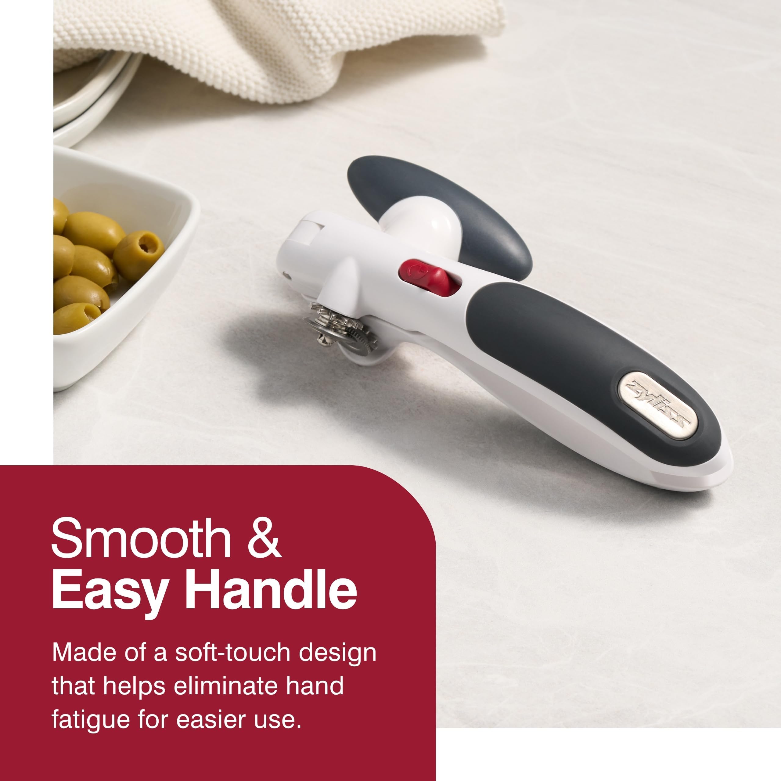 Zyliss Lock N Lift Can Opener - Can Opener With Lid Lifter Magnet - Manual Can Opener With Locking Mechanism - Safe And Easy-To-